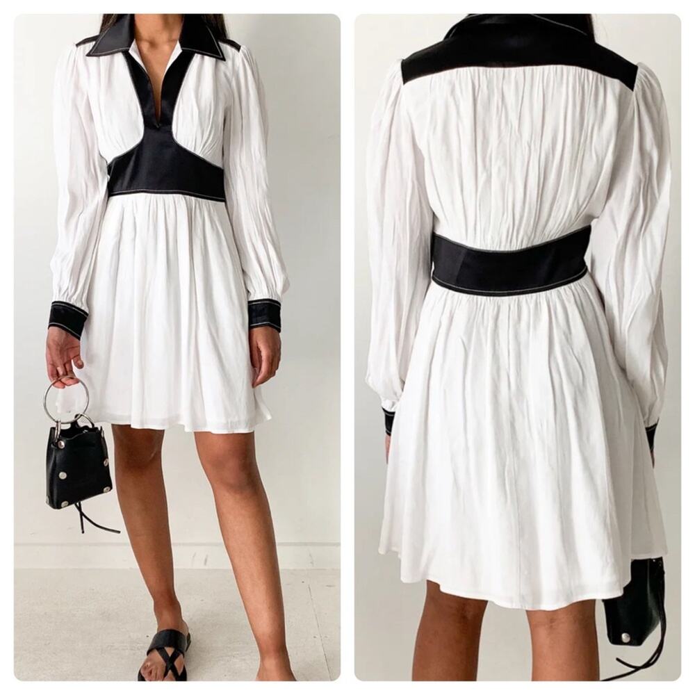 Staud Dolly Long-sleeve Dress White